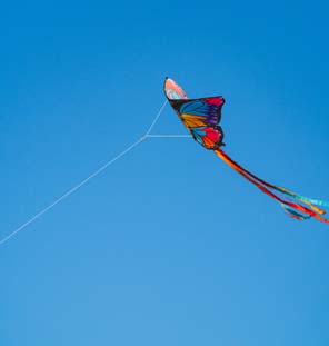 Close up of kite in the sky