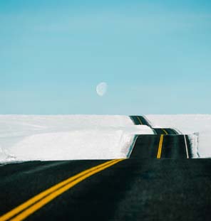 road with snow