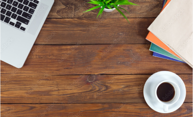 picture of laptop and cup of coffee 