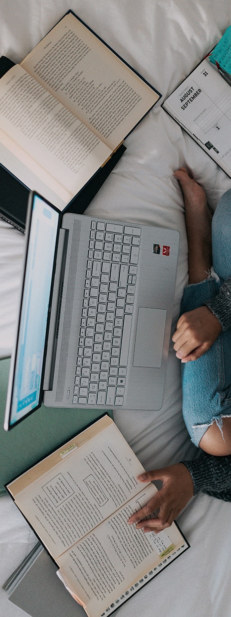close up of hands on a laptop
