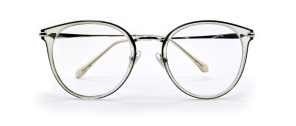 Close up of eye glasses.