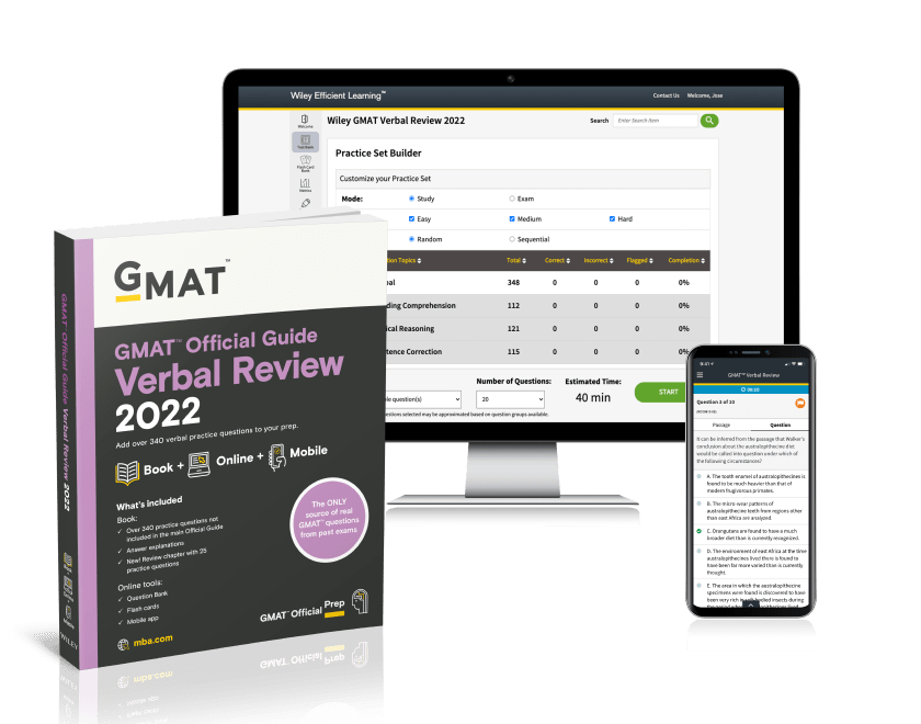 GMAT™ Official Guide Verbal Review 2022: Book + Online Question Bank
