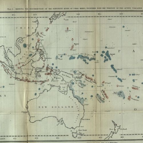 Charles Darwin coral reef map